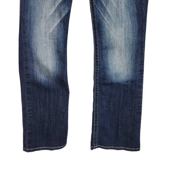 Ariat REAL Jeans Womens 30 Short Dark Wash Bootcut Denim Western Stitch - Picture 3 of 9